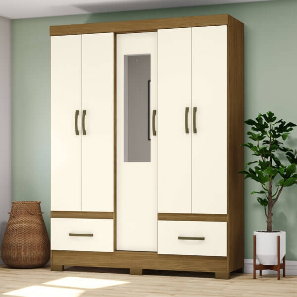 ROPERO 5 PUERTAS B60 BRIZ NATURE|OFF WHITE