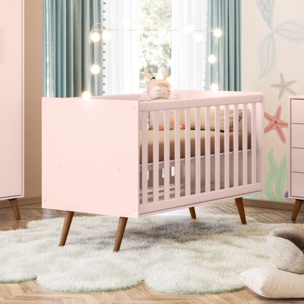 CUNA MINI CAMA Q ENCANTO RETRO 3820 QMOVI ROSA