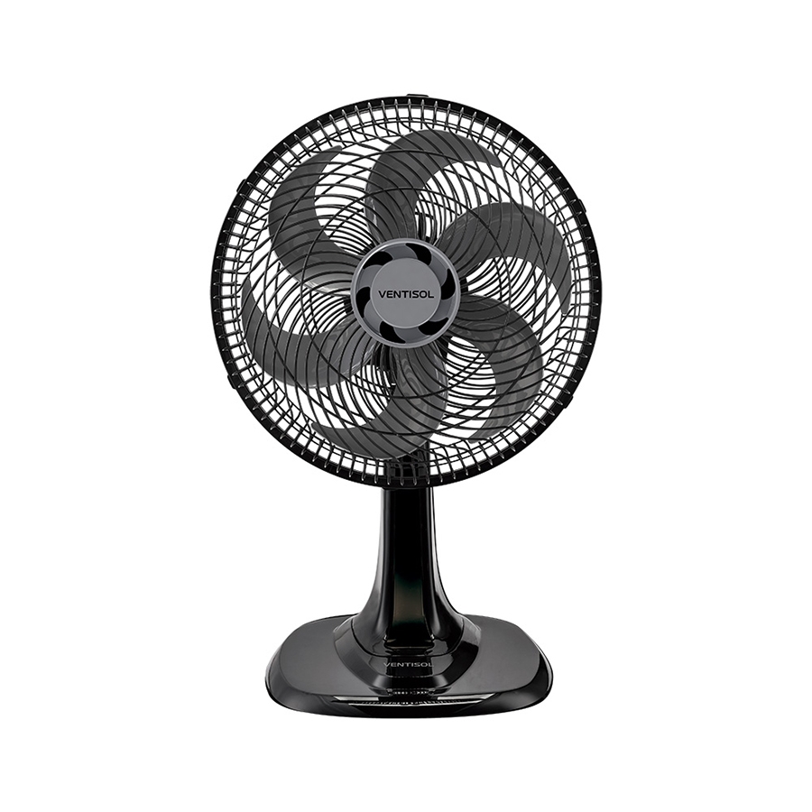 VENTILADOR DE MESA 50 CM TURBO 6 ASPAS VENTISOL NEGRO