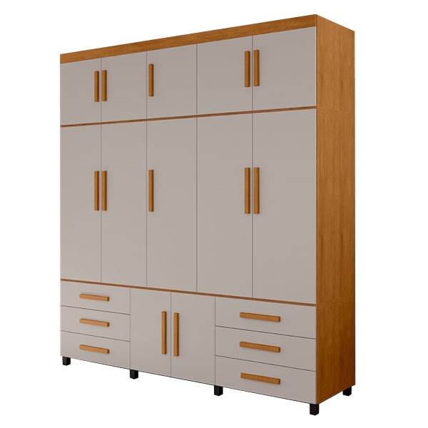 ROPERO 12 PUERTAS 6 CAJONES ASUNCION J&A NATURE OFF WHITE