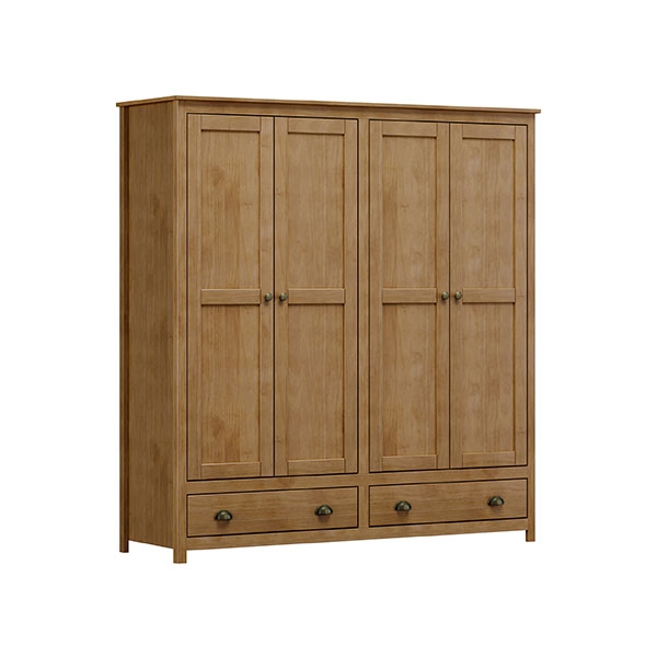 ROPERO 4 PUERTAS 2 CAJONES TOPAZIO 9105FN FINESTRA FREIJO