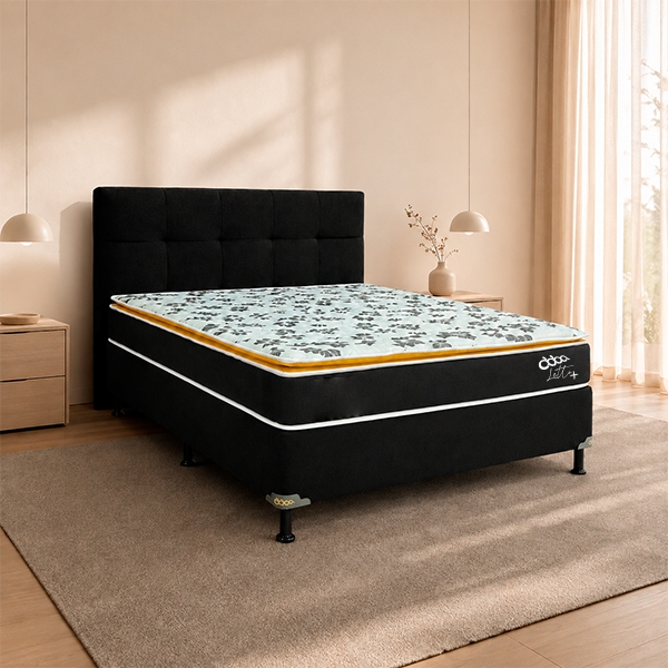 SOMIER LETTO MAS 160 BA+CO+CA ABBA NEGRO