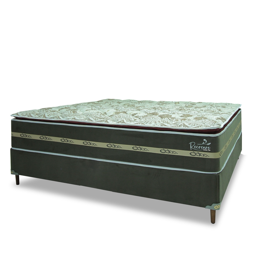 SOMIER RECREARE S PILLOW TOP 160 BA+CO ABBA MARRÓN