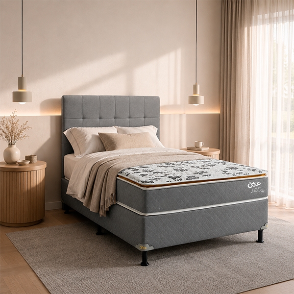 SOMIER LETTO MAS 120 BA+CO+CA ABBA GRIS