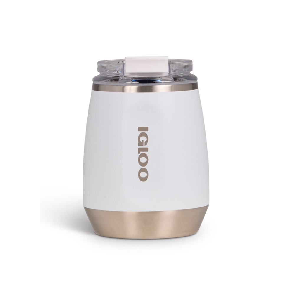 VASO TERMICO IGLOO 300ML P/VINO  BLANCO C/TAPA 71236