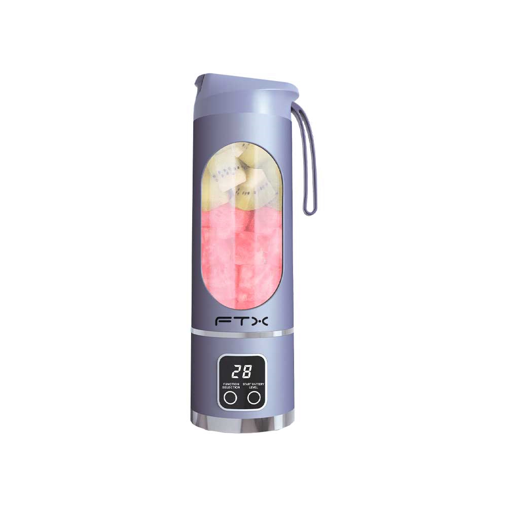 LICUADORA PORTATIL FTX 25W RECARGABLE 3 FUNCIONES MORADO PB-PR