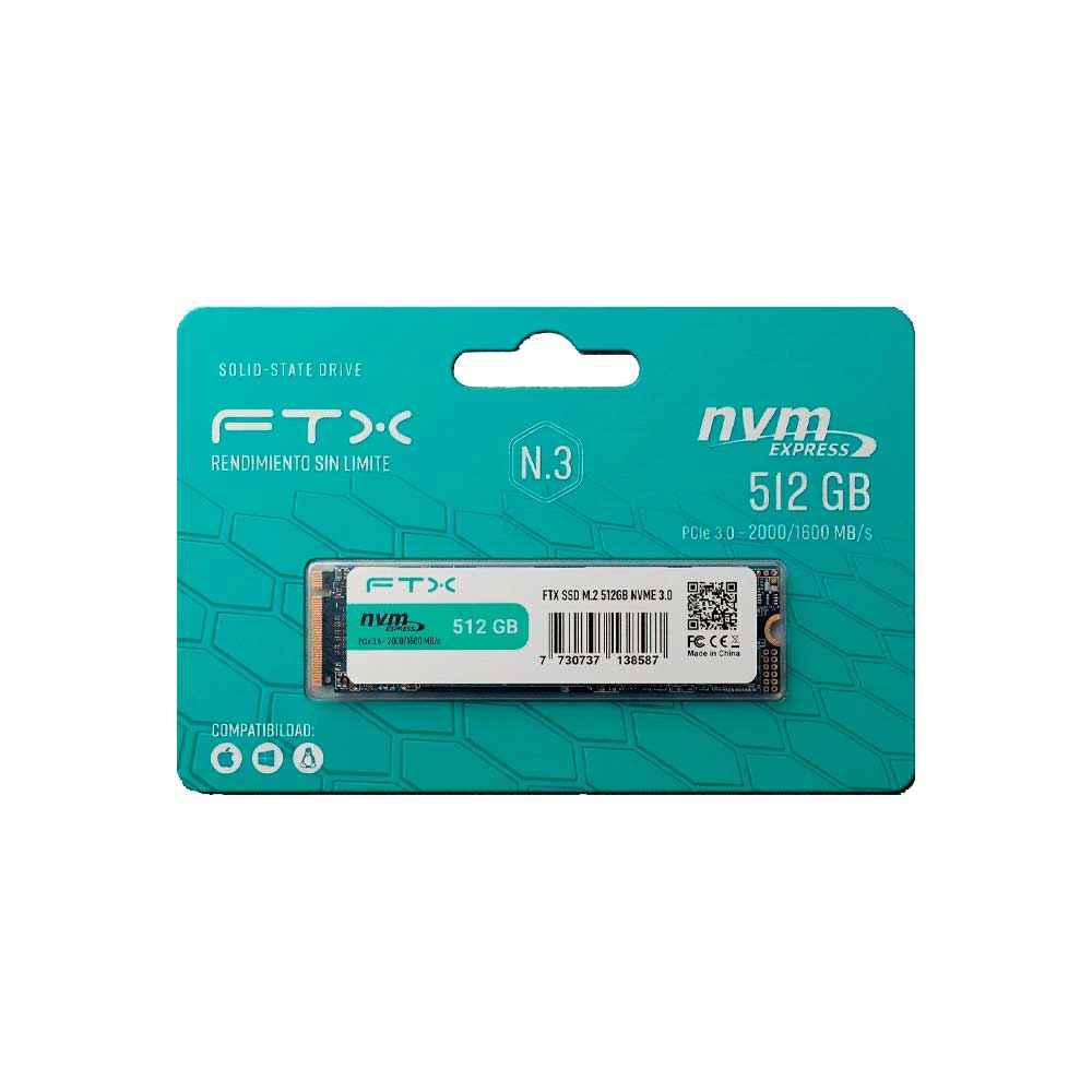 SSD M.2 NVME 512GB FTX N3 2000/1600 PCIE 3.0