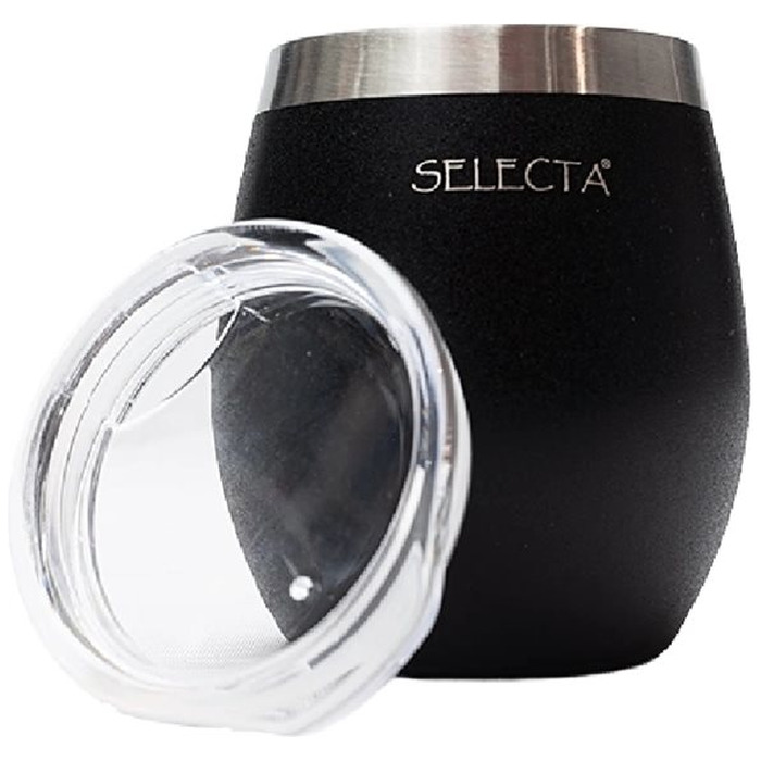 MATE 240ML DOBLE PARED NEGRO AQUA SELECTA